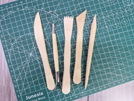 Set 5 herramientas madera para ceramica